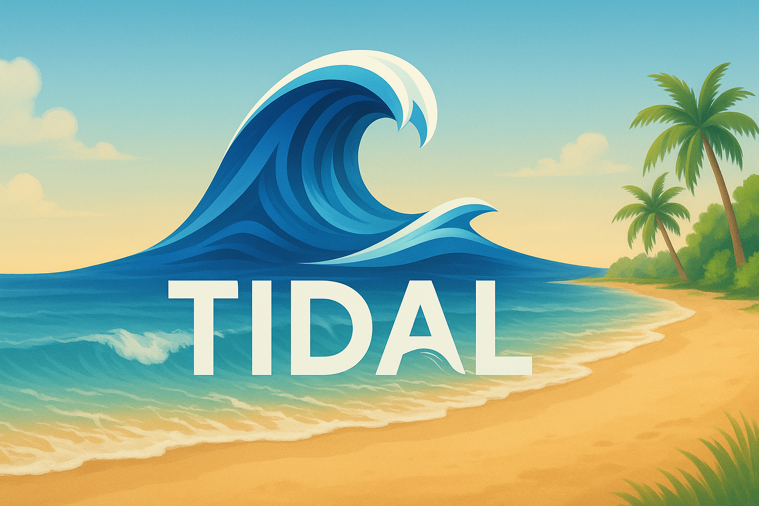 Tidal Faction Banner: oceanic wave graphic with logo